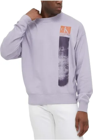 Calvin Klein Hombre, Sudaderas, Púrpura, Talla: L