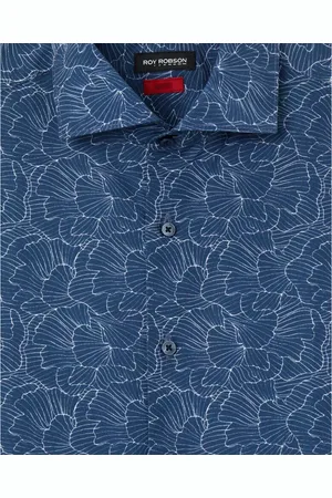 Roy Robson Hombre, Camisas, Azul, Talla: M