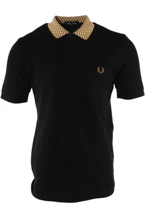 Fred Perry Hombre, Camisetas, Negro, Talla: S