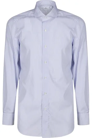 Finamore Hombre, Camisas, Azul, Talla: L