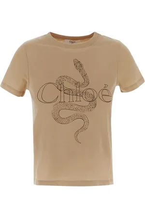 Chloé Mujer, Camisetas, Marrón, Talla: S