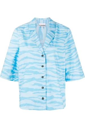 Ganni Mujer, Blusas y Camisas, Azul, Talla: M