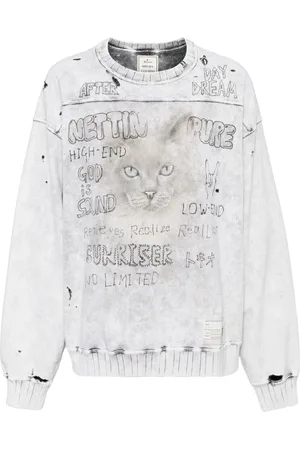 MIHARA YASUHIRO Hombre, Sudaderas, Gris, Talla: L