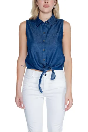 JACQUELINE DE YONG Mujer, Blusas y Camisas, Azul, Talla: M