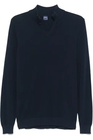 FEDELI Hombre, Jerseys, Azul, Talla: L