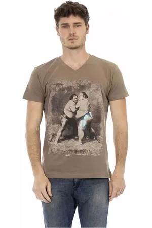Trussardi Hombre, Camisetas, Marrón, Talla: M