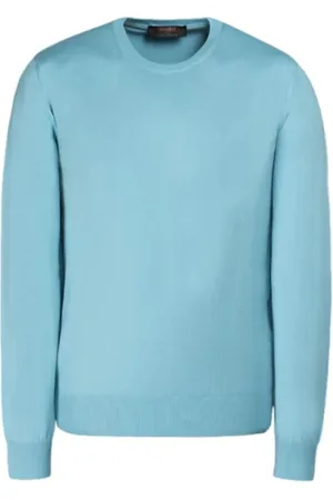 MOORER Hombre, Jerseys, Azul, Talla: M