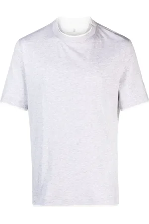 Brunello Cucinelli Hombre, Camisetas, Gris, Talla: XL