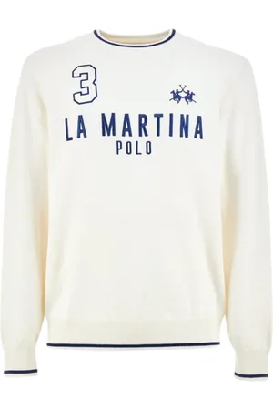 La Martina Hombre, Jerseys, Blanco, Talla: S