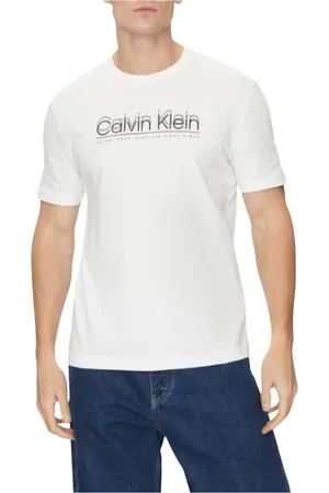 Calvin Klein Hombre, Camisetas, Blanco, Talla: L