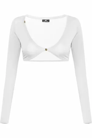 Elisabetta Franchi Mujer, Camisetas, Blanco, Talla: M