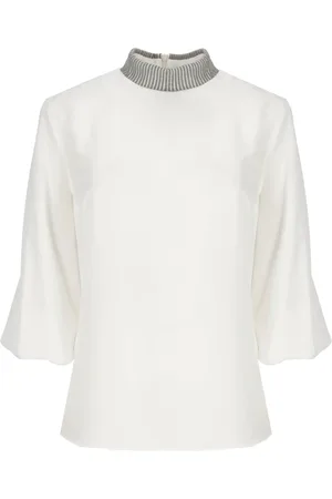 Brunello Cucinelli Mujer, Camisetas, Blanco, Talla: L