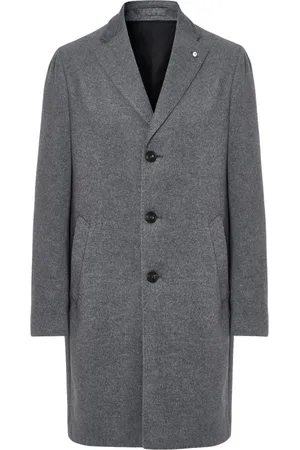 L.B.M. 1911 Hombre, Abrigos, Gris, Talla: XL