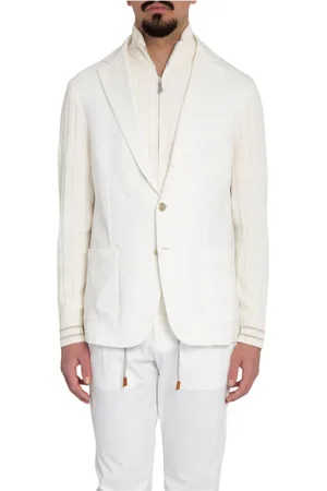 ELEVENTY Hombre, Chaquetas, Blanco, Talla: L