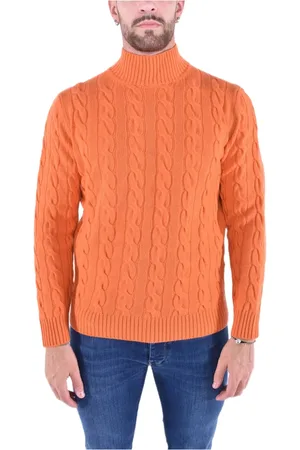 KANGRA CASHMERE Hombre, Jerseys, Naranja, Talla: XL