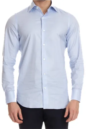 Finamore Hombre, Camisas, Azul, Talla: XL