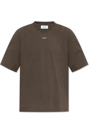 OFF-WHITE Hombre, Camisetas, Marrón, Talla: S