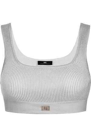 Elisabetta Franchi Mujer, Camisetas, Gris, Talla: L