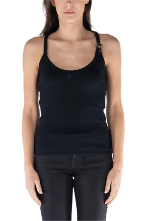 Courrèges Mujer, Camisetas, Negro, Talla: L