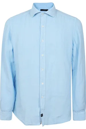 FAY Hombre, Camisas, Azul, Talla: 2XL