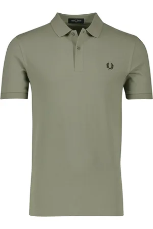 Fred Perry Hombre, Camisetas, Verde, Talla: S