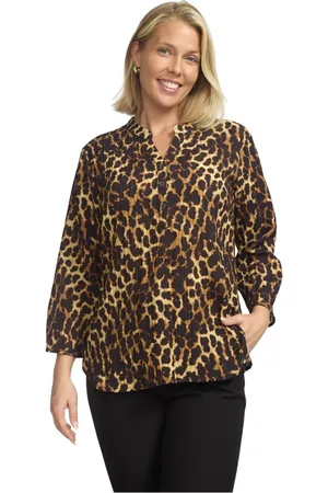 2-Biz Mujer, Blusas y Camisas, Marrón, Talla: XL