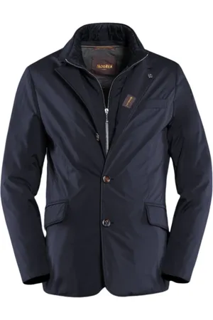 MOORER Hombre, Chaquetas, Azul, Talla: S