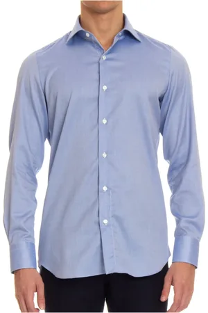 Finamore Hombre, Camisas, Azul, Talla: XL