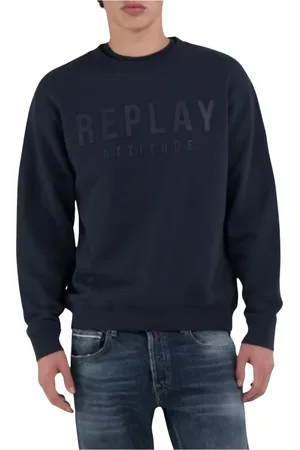 Replay Hombre, Sudaderas, Azul, Talla: S