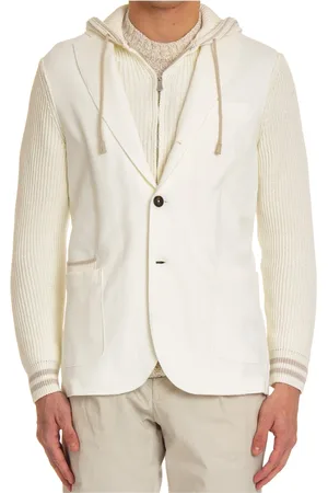 ELEVENTY Hombre, Chaquetas, Blanco, Talla: S