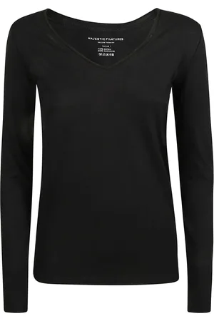 Majestic Mujer, Camisetas, Negro, Talla: L