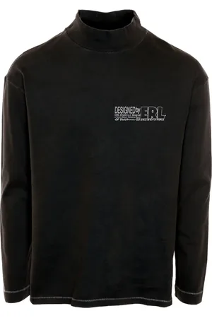 ERL Hombre, Camisetas, Gris, Talla: L