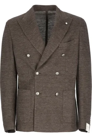 Lubiam Hombre, Chaquetas, Marrón, Talla: 2XL