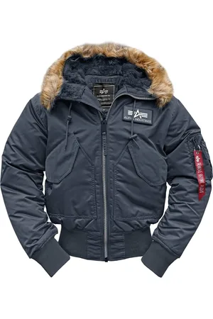 Alpha Industries Hombre, Chaquetas, Azul, Talla: M