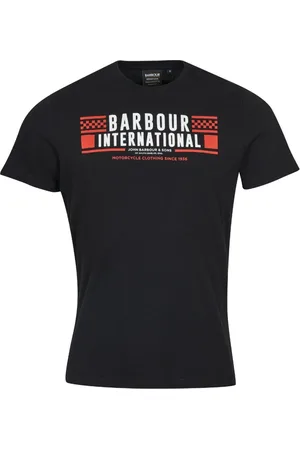 Barbour Hombre, Camisetas, Negro, Talla: L