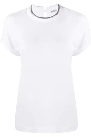 Brunello Cucinelli Mujer, Camisetas, Blanco, Talla: S