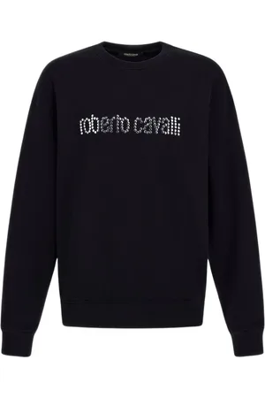 Roberto Cavalli Hombre, Sudaderas, Negro, Talla: L