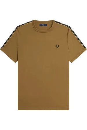 Fred Perry Hombre, Camisetas, Marrón, Talla: M