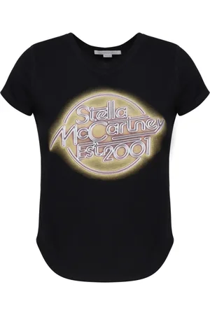 Stella McCartney Mujer, Camisetas, Negro, Talla: S
