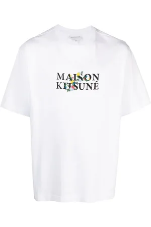 Maison Kitsuné Hombre, Camisetas, Blanco, Talla: L