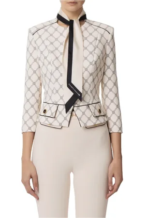 Elisabetta Franchi Mujer, Chaquetas, Blanco, Talla: L