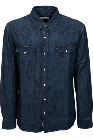 TELA Hombre, Camisas, Azul, Talla: L