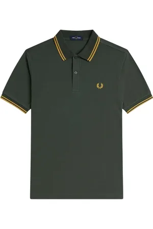 Fred Perry Hombre, Camisetas, Verde, Talla: S