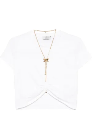 Elisabetta Franchi Mujer, Camisetas, Blanco, Talla: S