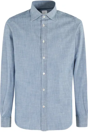 ELEVENTY Hombre, Camisas, Azul, Talla: L