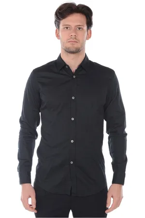 D.A. Daniele Alessandrini Hombre, Camisas, Negro, Talla: 3XL