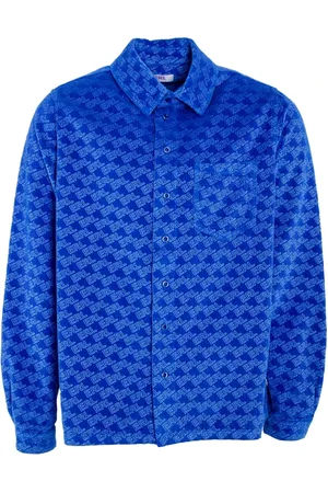 ERL Hombre, Camisas, Azul, Talla: XL