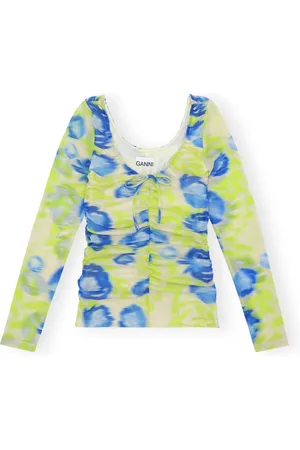 Ganni Mujer, Blusas y Camisas, Verde, Talla: S