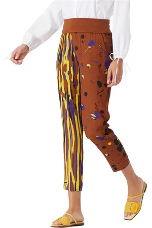 Manila Grace Mujer, Pantalones, Marrón, Talla: M