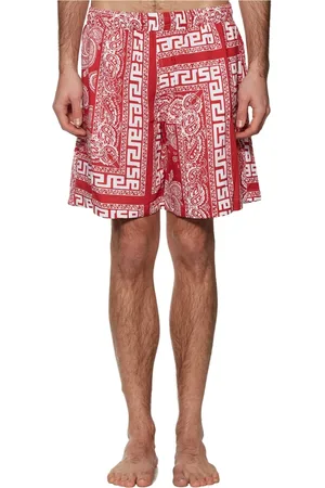 ARIES Hombre, Pantalones cortos, Rojo, Talla: S